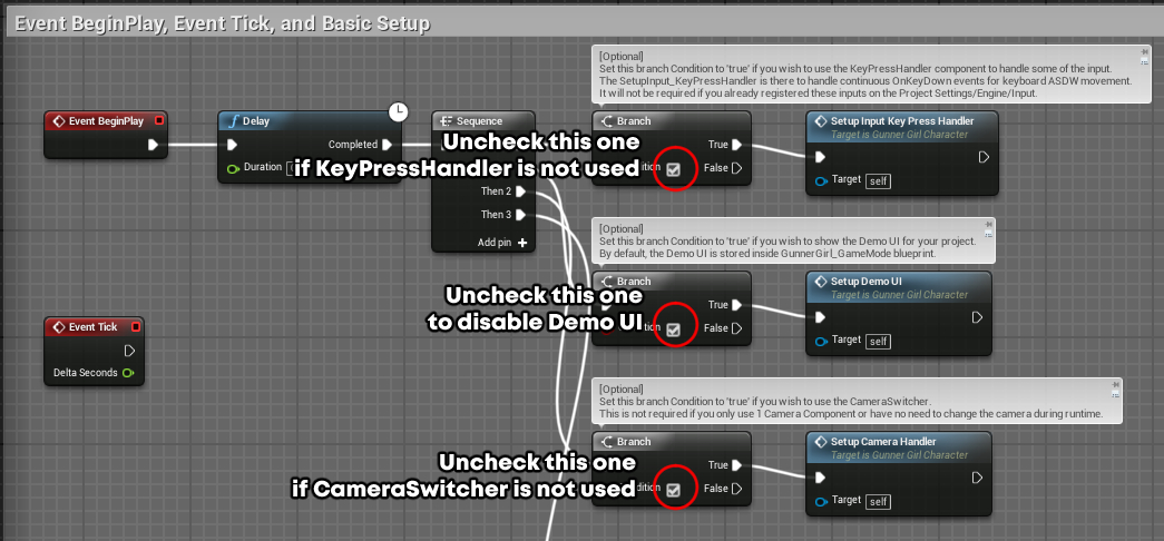 Deactivate Demo Functionalities